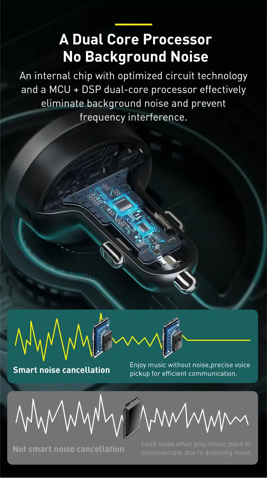 Baseus CCLH 01 Enjoy Car Wireless MP3 Charger 1