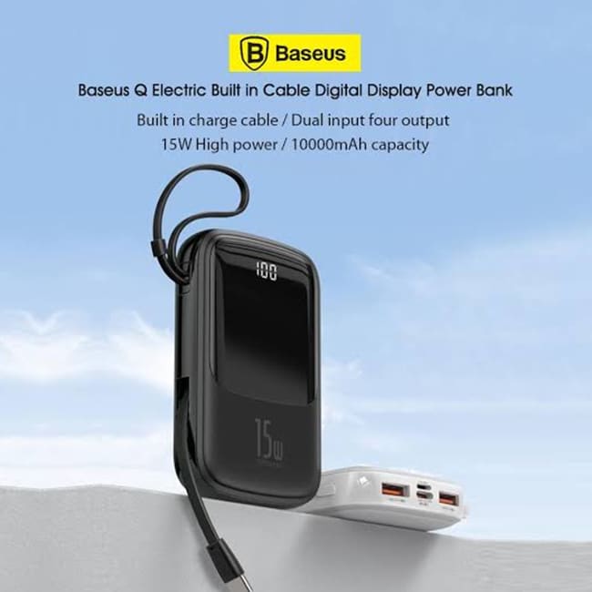 Baseus Qpow Digital Display 15W 10000mAh Power Bank Type C Edition 3