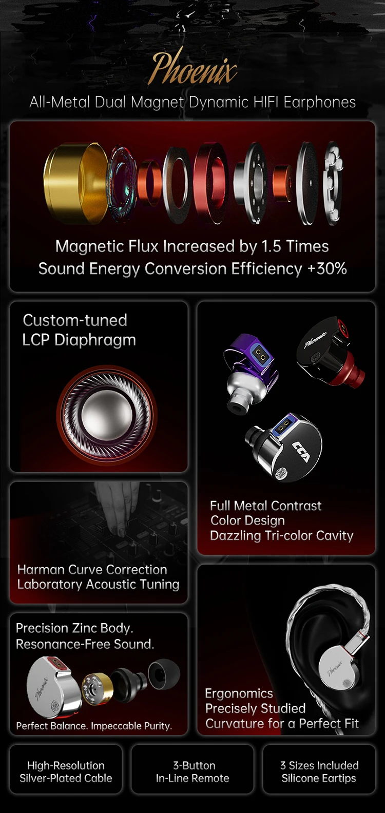 CCA Phoenix in Ear Monitor Earphones 6