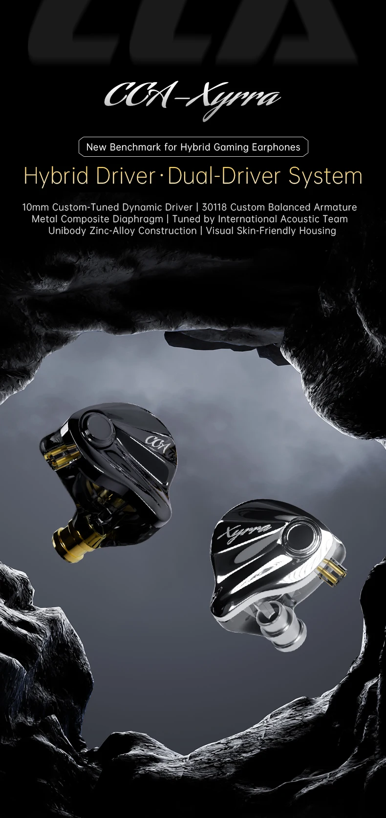 CCA Xyrra Dual Driver in Ear Monitor Earphones 4