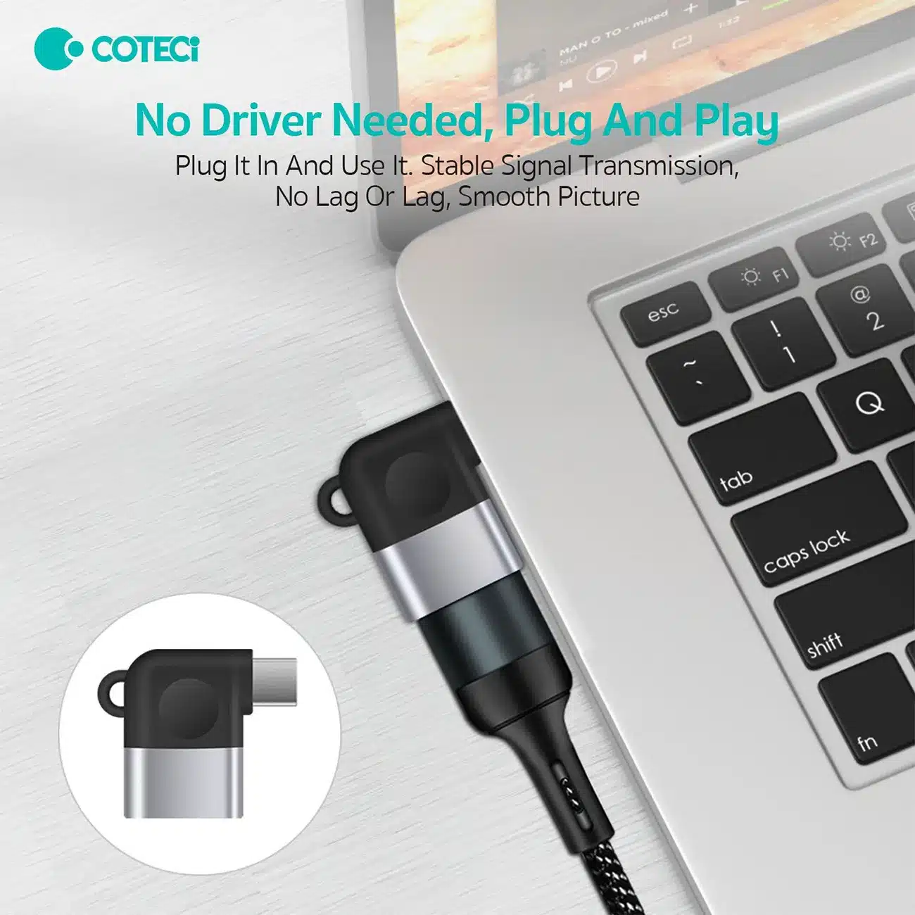 COTECi 87615 USB C to HDMI 4K30Hz Adapter 4