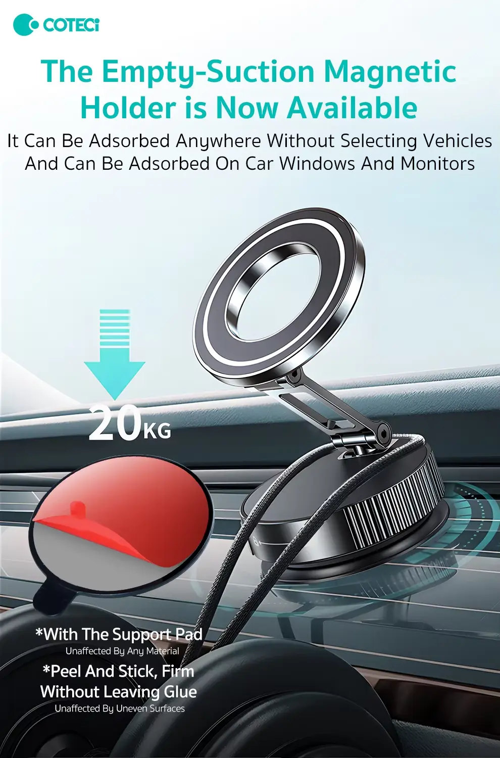 COTECi BS 014 Magnetic Vacuum Suction Bracket 2