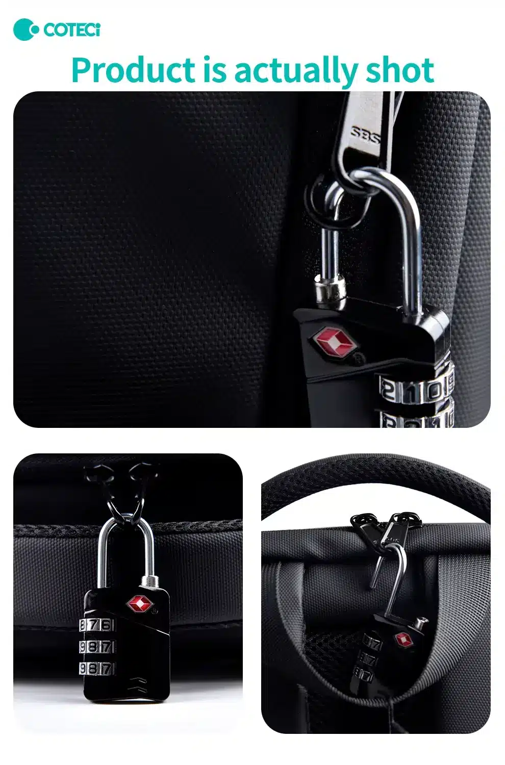 COTECi TR 006 Zinc Alloy TSA Customs Combination Lock 6