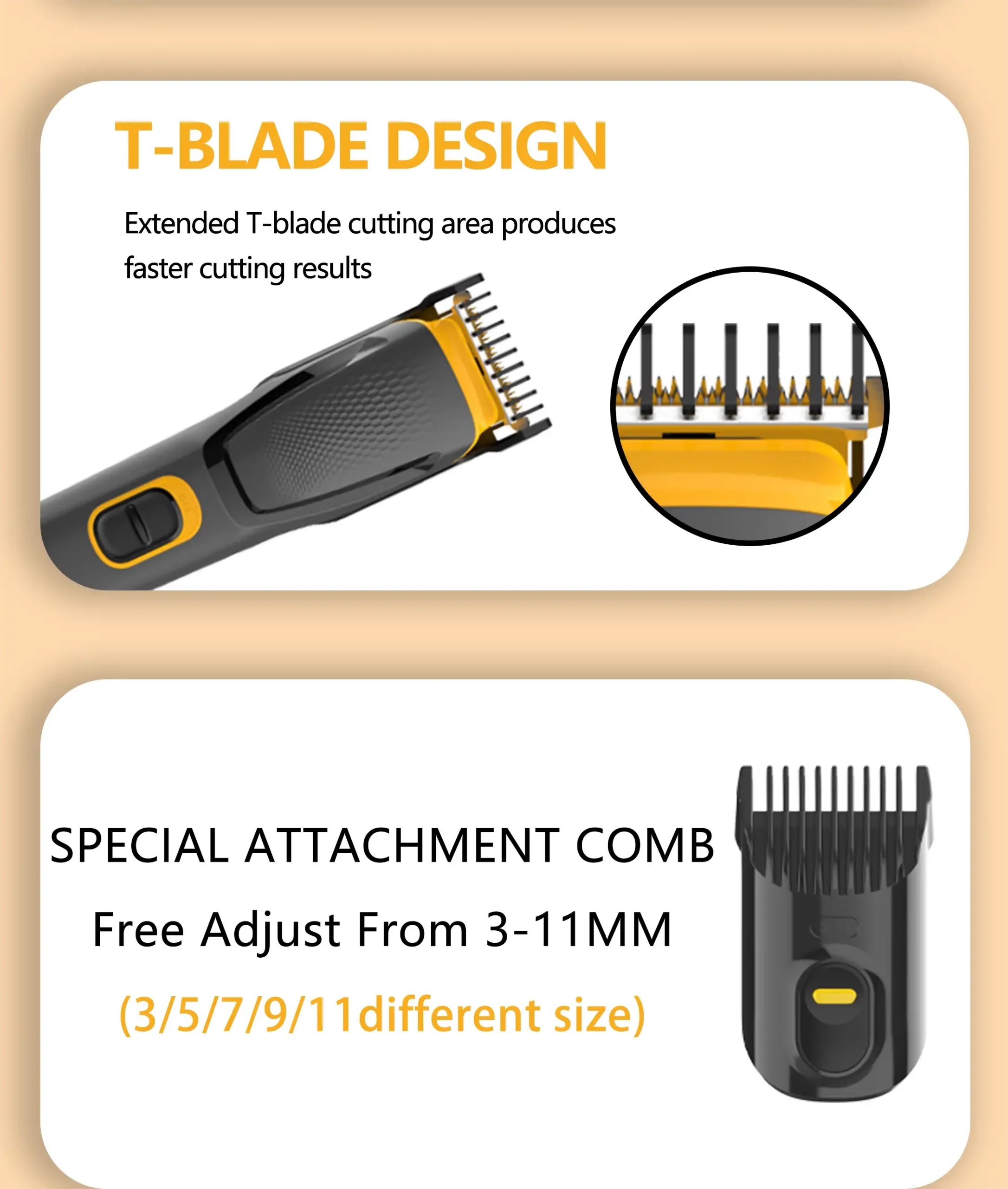HTC AT 509 Rechargeable Hair Trimmer 3 scaled