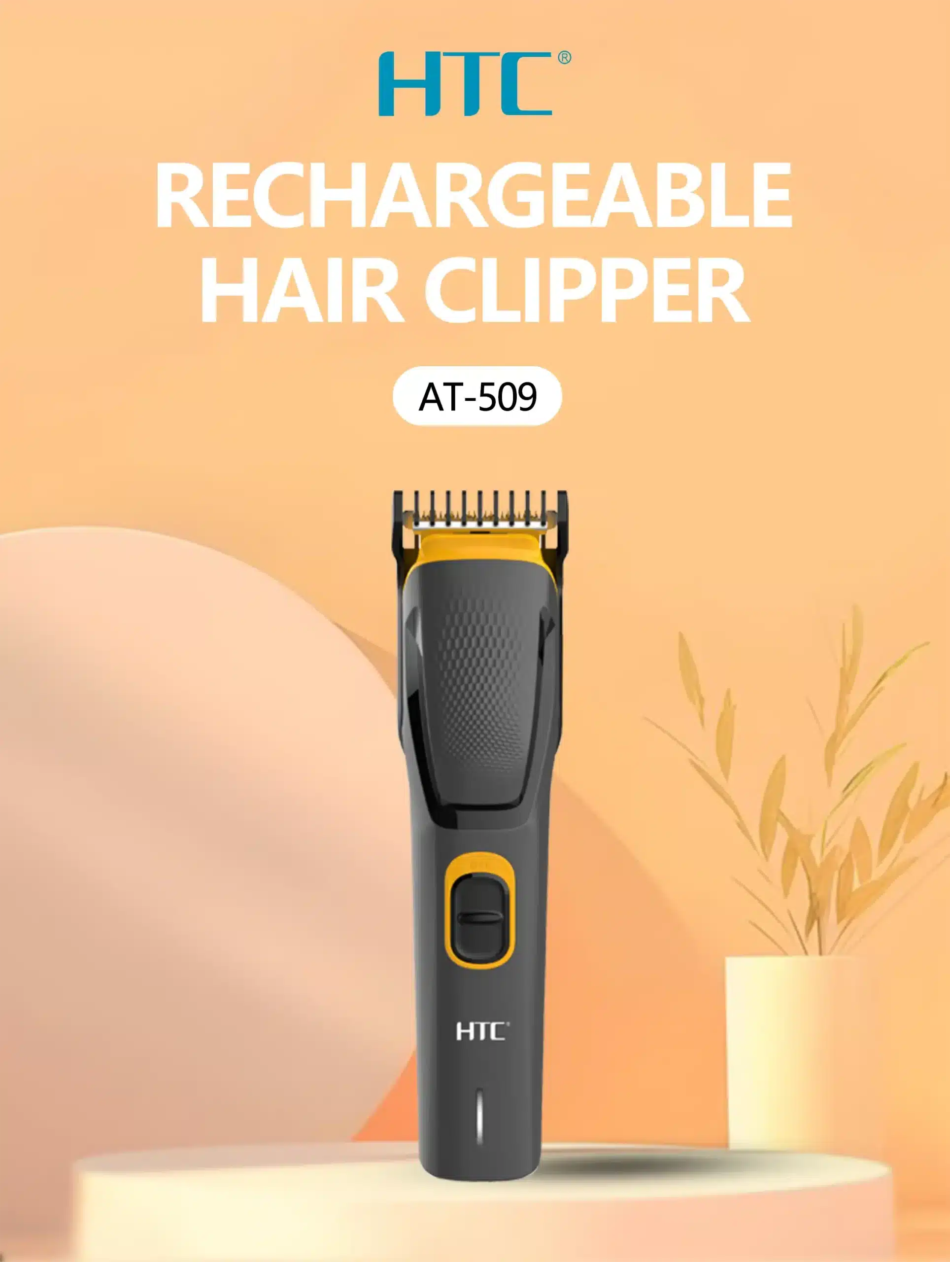 HTC AT 509 Rechargeable Hair Trimmer 5 scaled