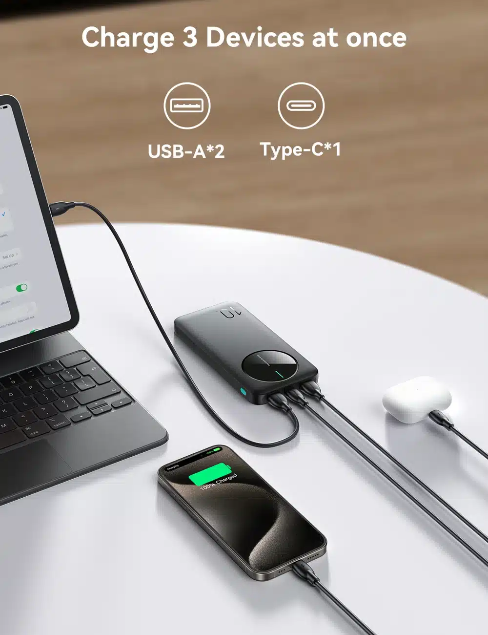 JOYROOM JR PBF12 2.4A LED Power Bank 10000mAh 4