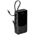 JOYROOM JR-PC2 22.5W Power Bank with Built-in Three Cables, 20,000mAh, Black (3C Certified)