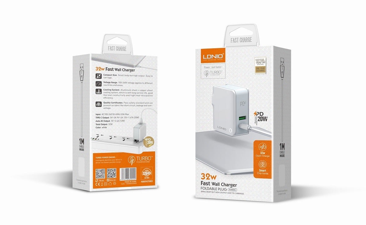 LDNIO A4403C 30W Dual USB Ports Fast Charger 1