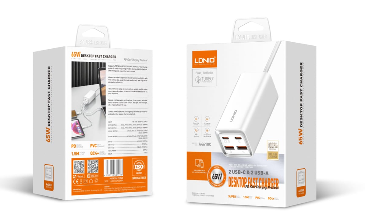 LDNIO A4610C 65W Multi ports Desktop Charging Station 6