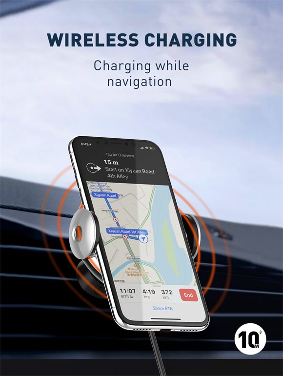 LDNIO MA02 Adjustable Wireless Charging Car Holder 1