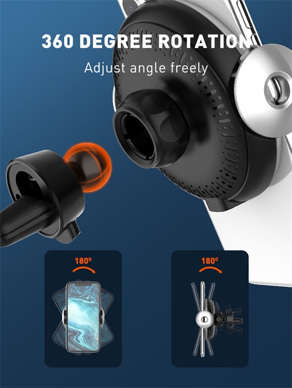 LDNIO MA02 Adjustable Wireless Charging Car Holder 3