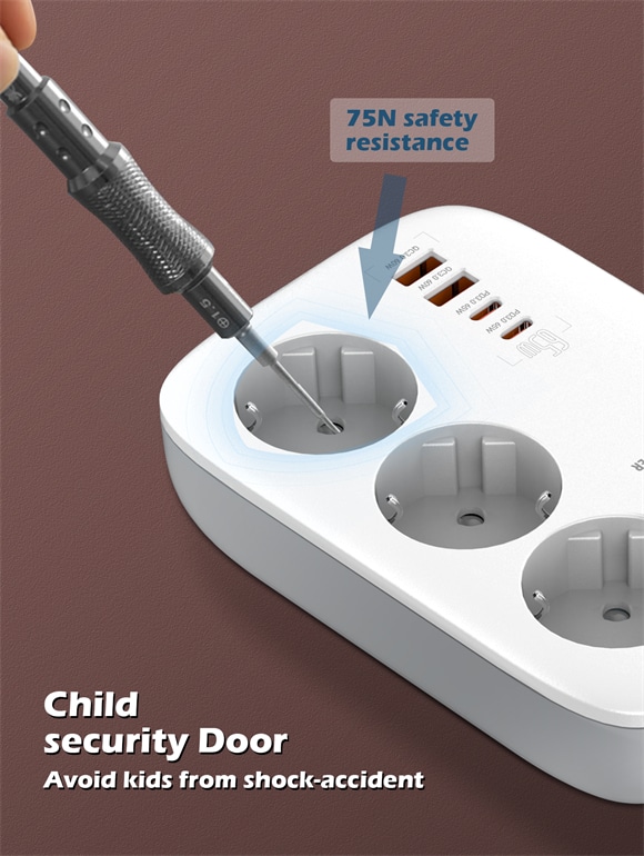 LDNIO SE3436 3 AC Outlets 4 USB Power Strip 3