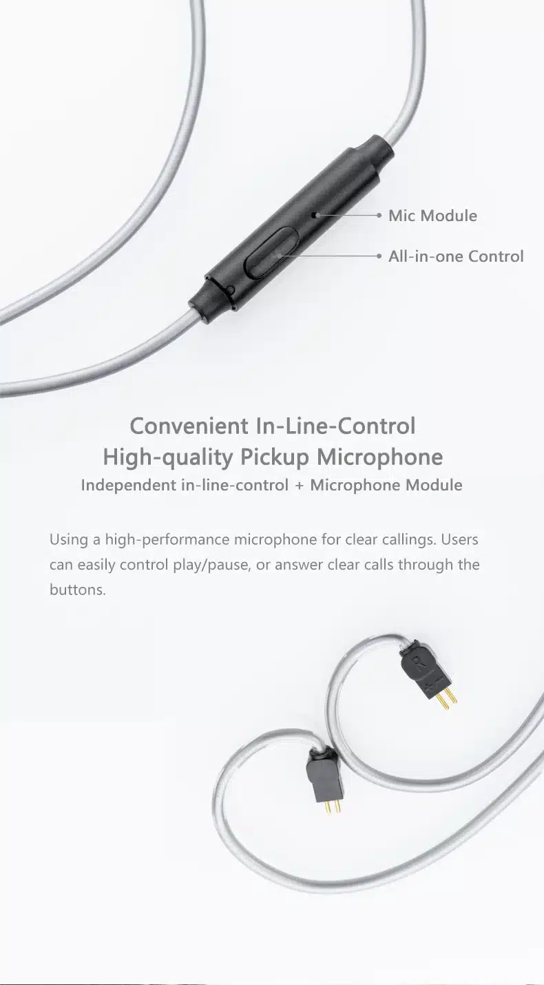 MOONDROP MC1 Multipurpose Microphone Cable 3 4