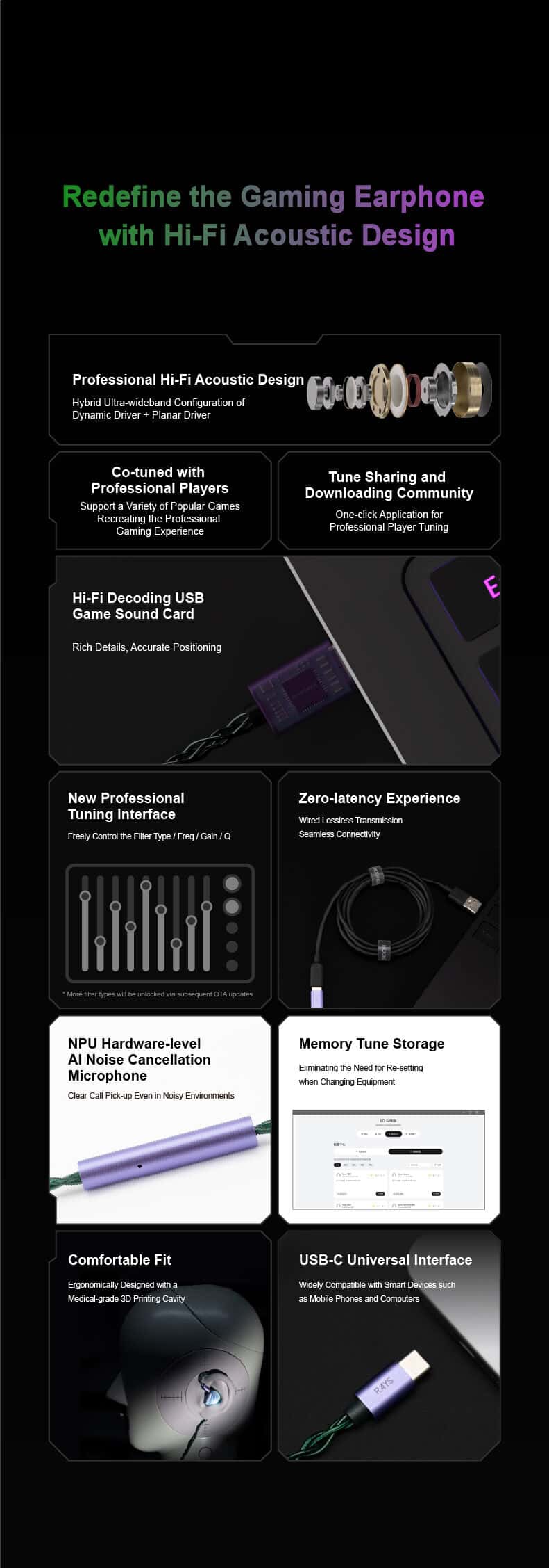 MOONDROP RAYS Gaming In Ear Monitor Earphone 4