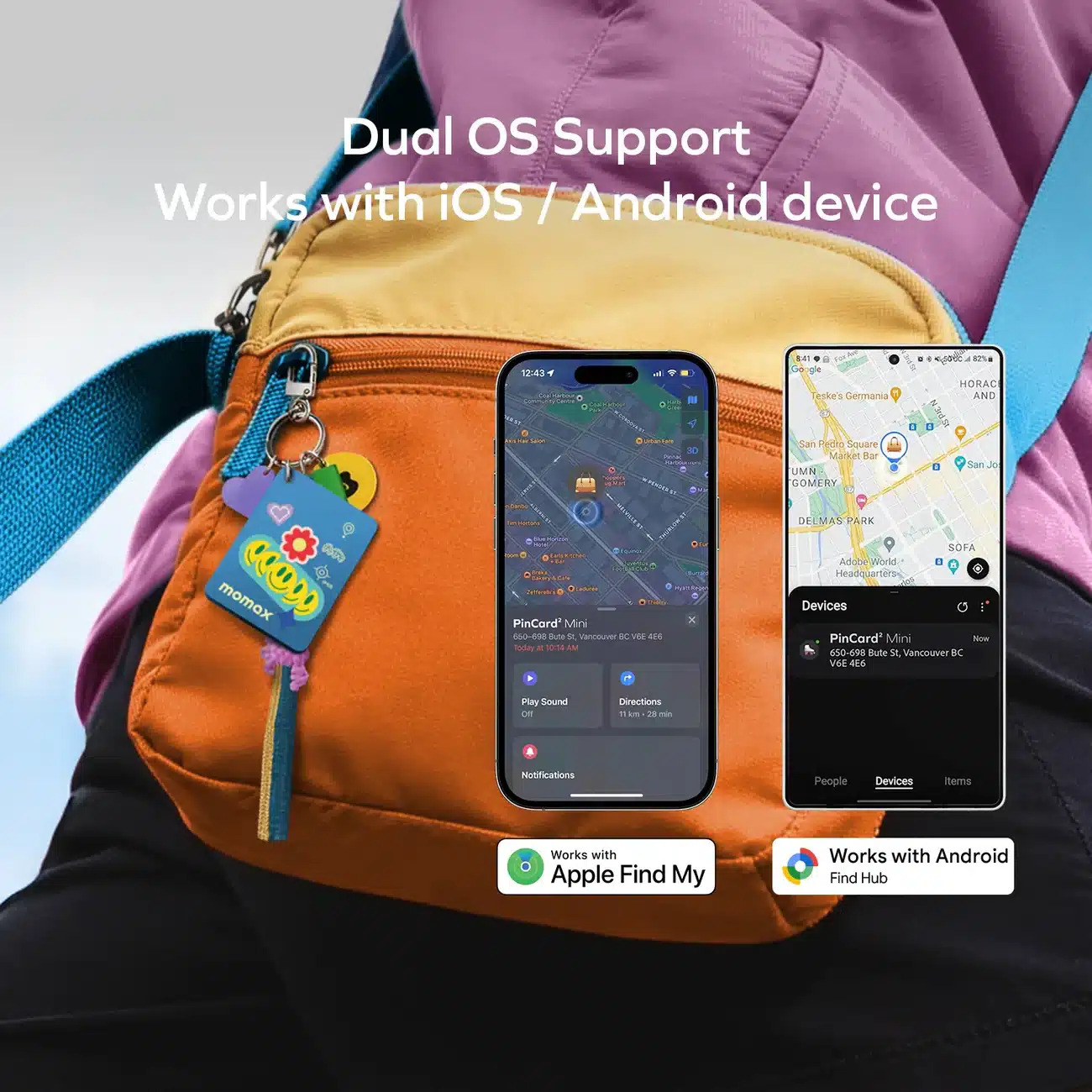 Momax PinCard² X Mini BR22 Rechargeable Find My Locator 3