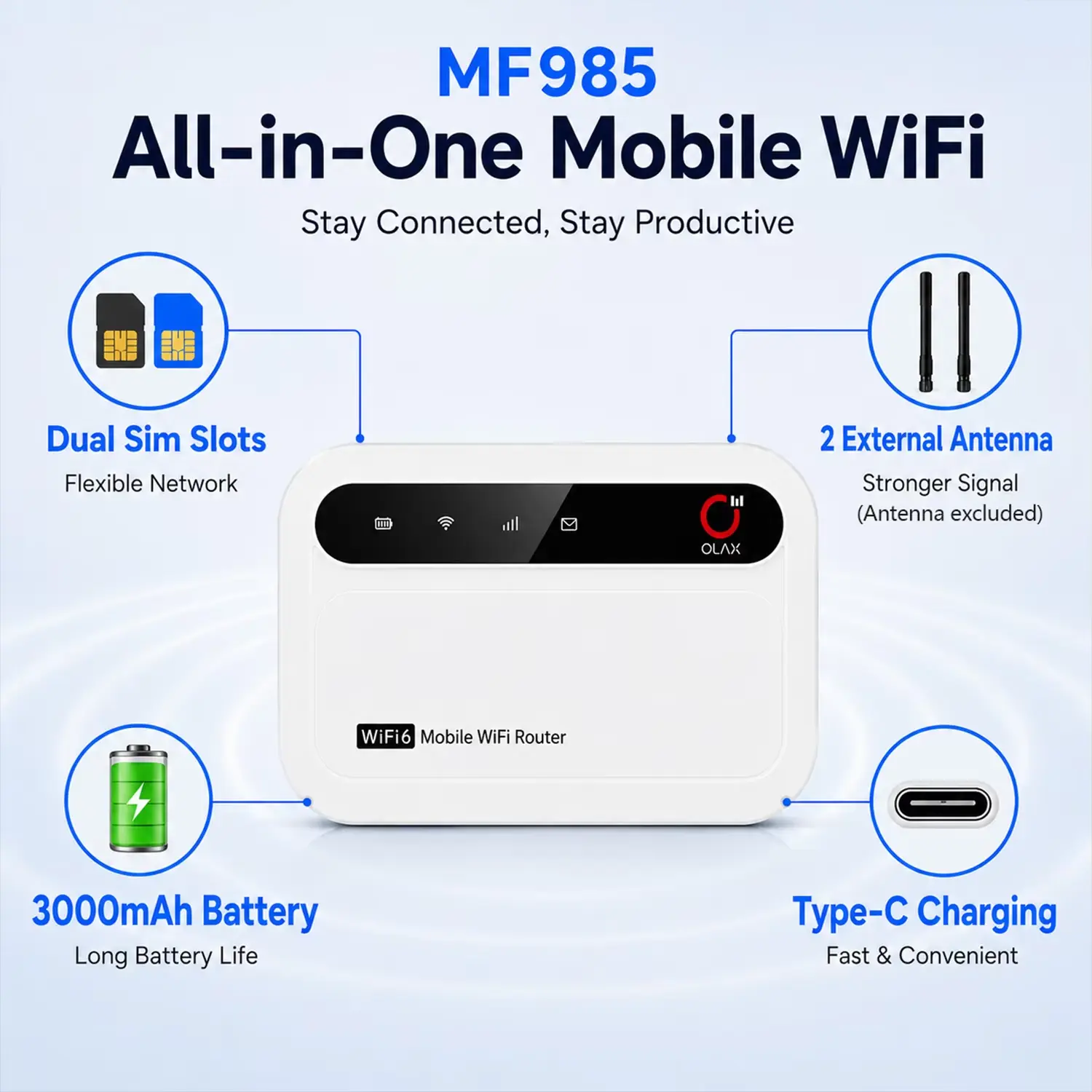 OLAX MF985 LTE Sim Supported Pocket Router 4