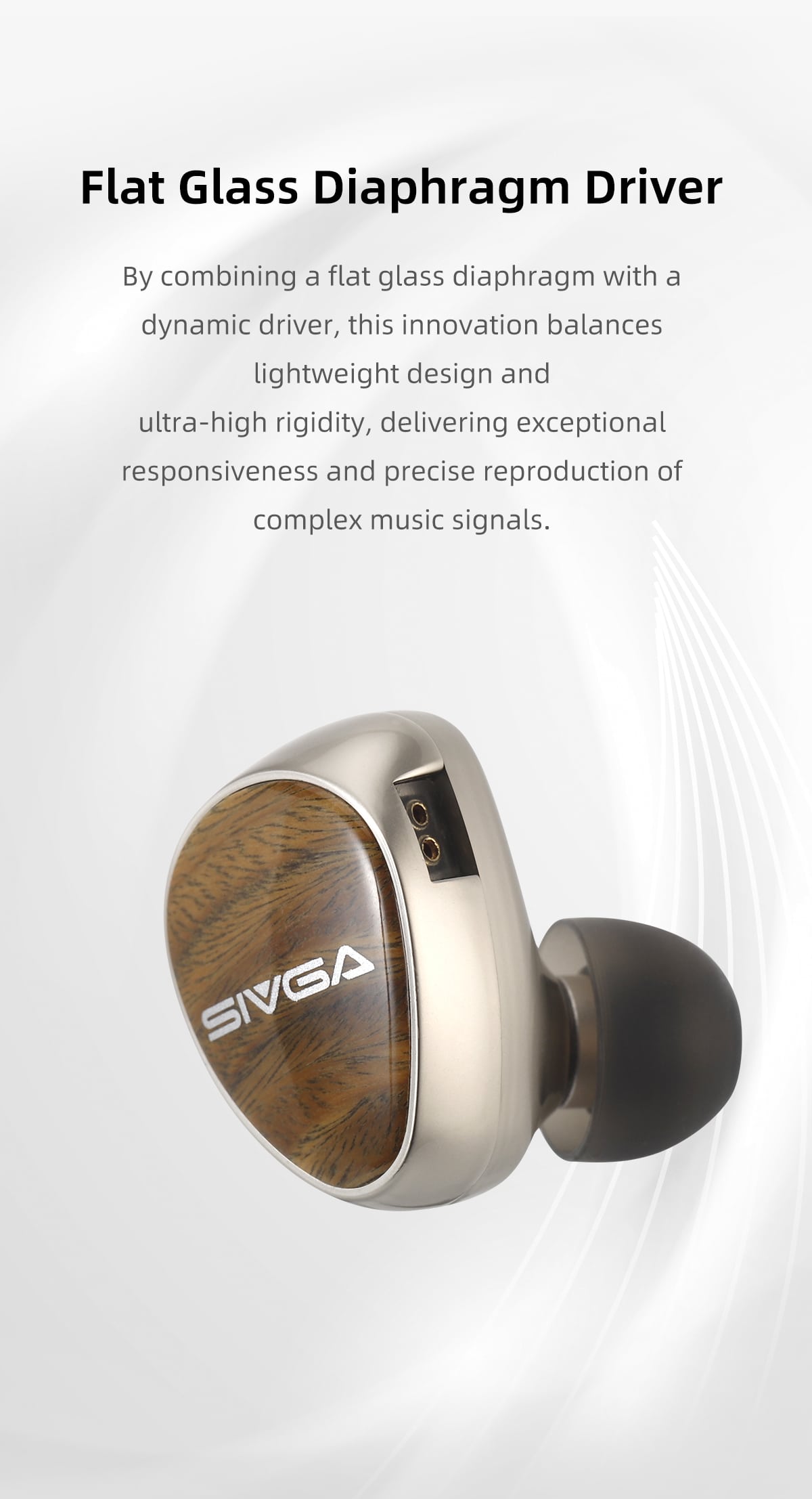 SIVGA Que UTG Flat Glass Diaphragm Dynamic Driver IEM Earphone 3