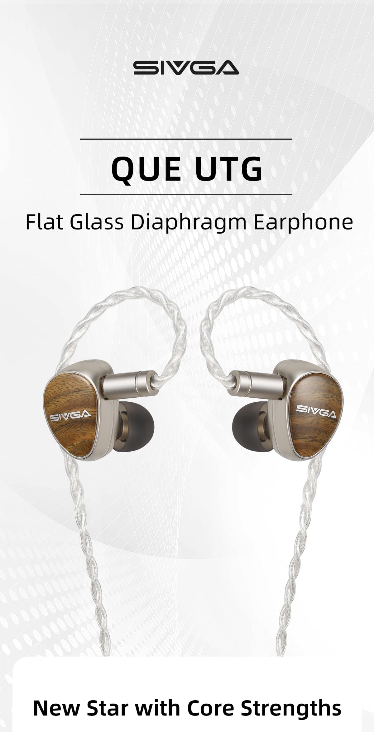 SIVGA Que UTG Flat Glass Diaphragm Dynamic Driver IEM Earphone 5