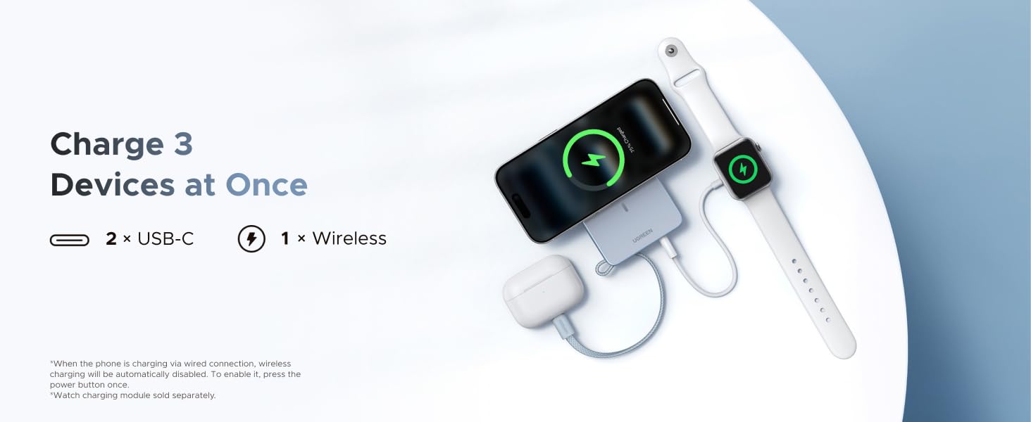 UGREEN PB773 MagFlow Qi2 25W Magnetic Power Bank 10000mAh 1
