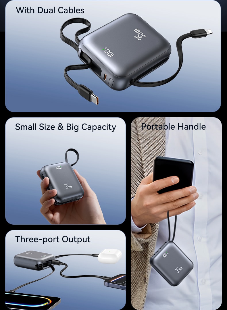 USAMS CD261 PB86 35W PD 10000mAh Power Bank 5