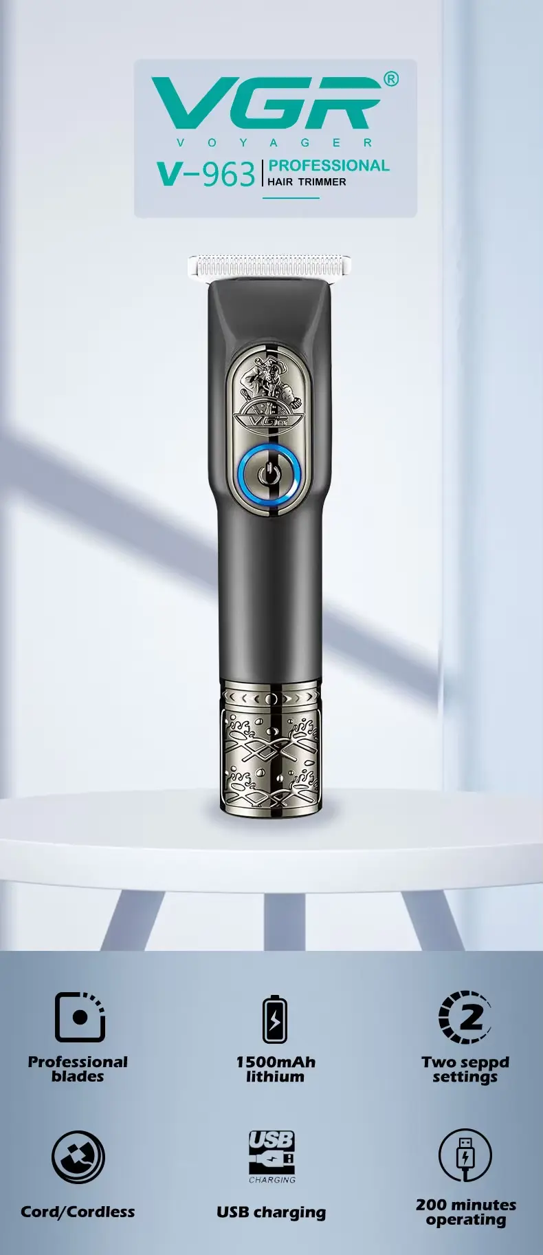VGR V 963 Professional Hair Trimmer 5