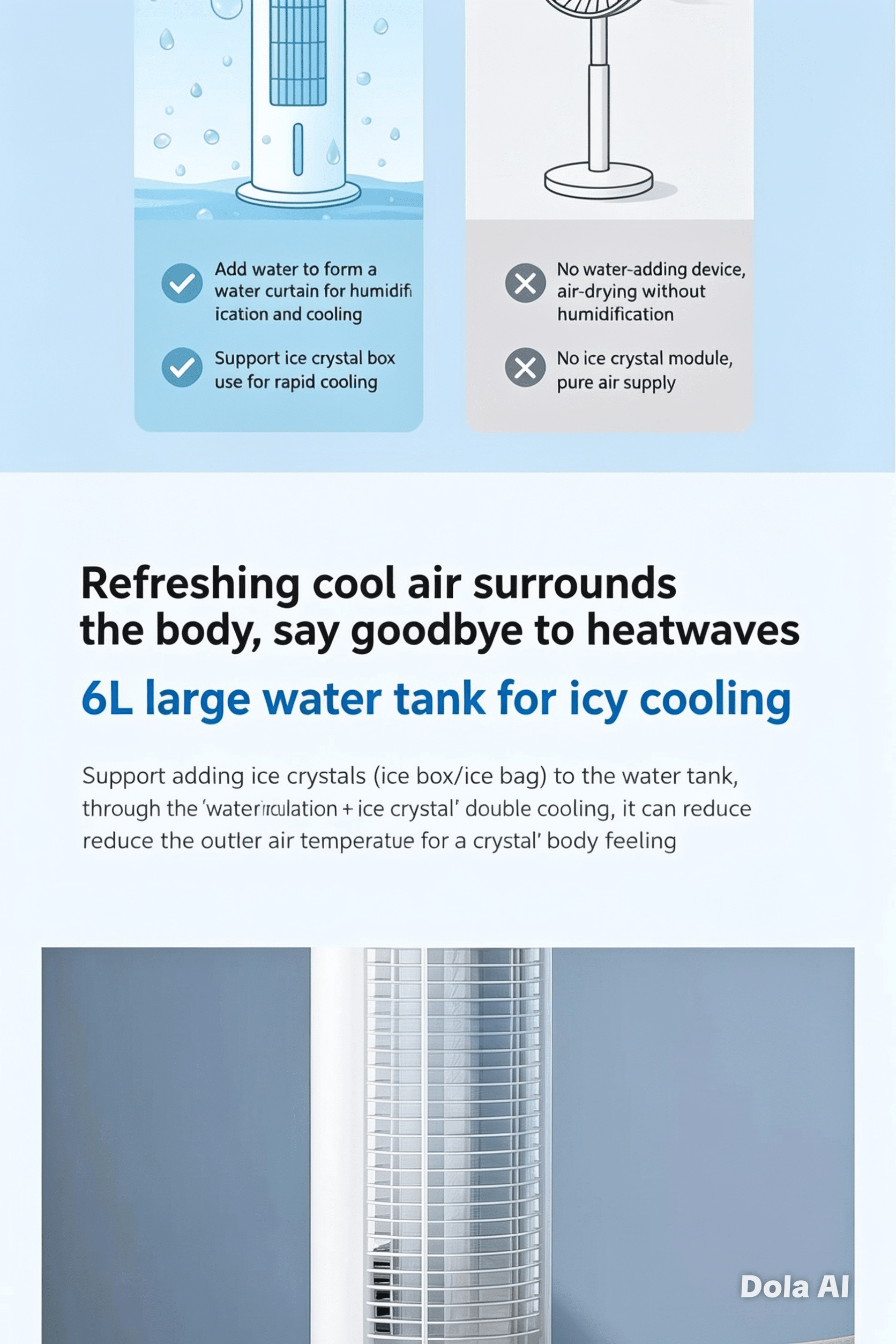 Xiaomi JIPIN Water Cooled Air Conditioning Tower Fan JP SLTS 02 2