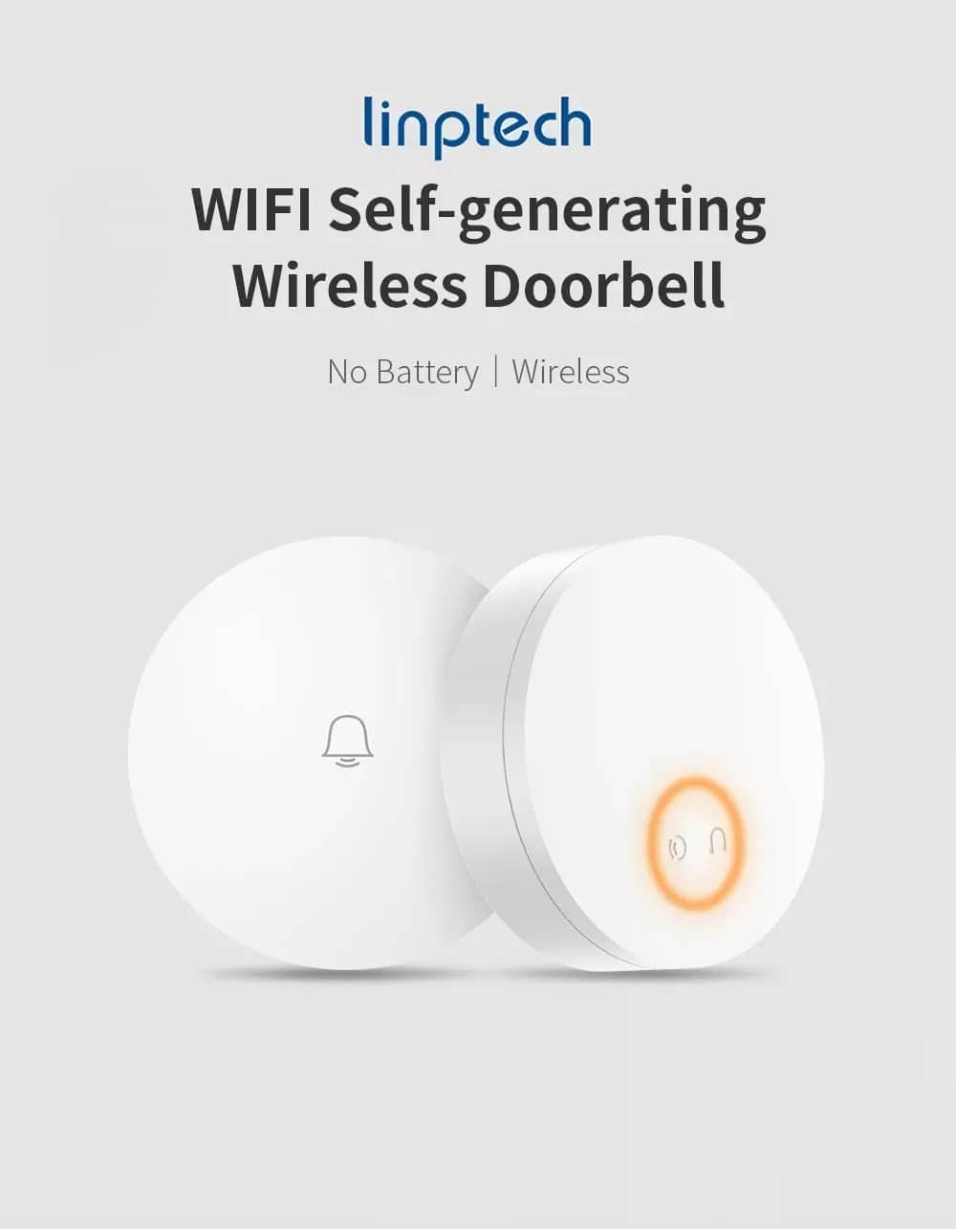 Xiaomi Linptech G6LW WIFI Self generating Wireless Doorbell 5