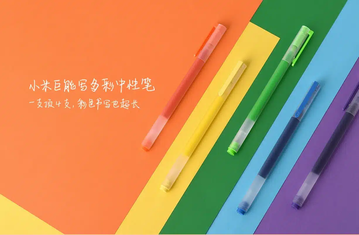 Xiaomi Mijia Colorful Gel Pen Set 5pcs 3