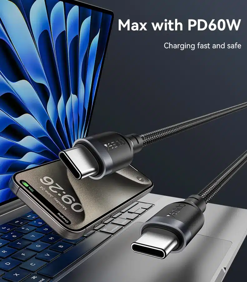 Yesido CA188 60W Dual Type C Cable 3